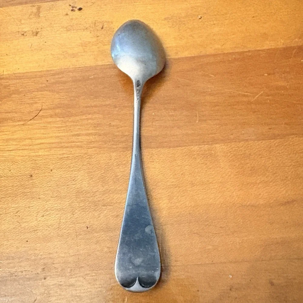 Whiting Antique Lily Engraved Teaspoon Sterling Silver 1882 Monogram H 5 7/8